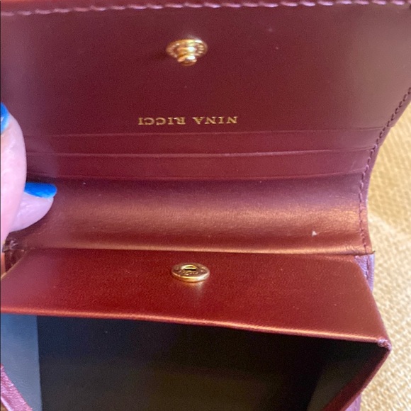 Nina Ricci Burgundy Leather Wallet - Picture 7 of 9